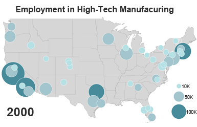  employment hubs for high-tech manufacturing